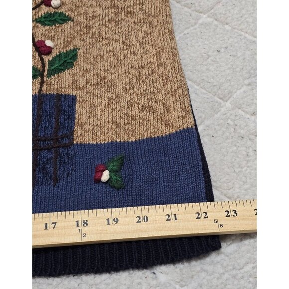 Capacity Women's Color-block Knit Vest Harvest Indie Embroidered V Neck Size XL - Picture 9 of 13